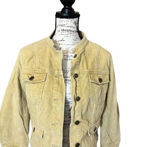 Garnet Hill Women’s Beige Corduroy Jacket